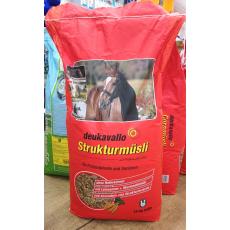 Deukavallo Strukturmüsli Pferdefutter 15kg für Freizeitpferde und Seniorenpferde